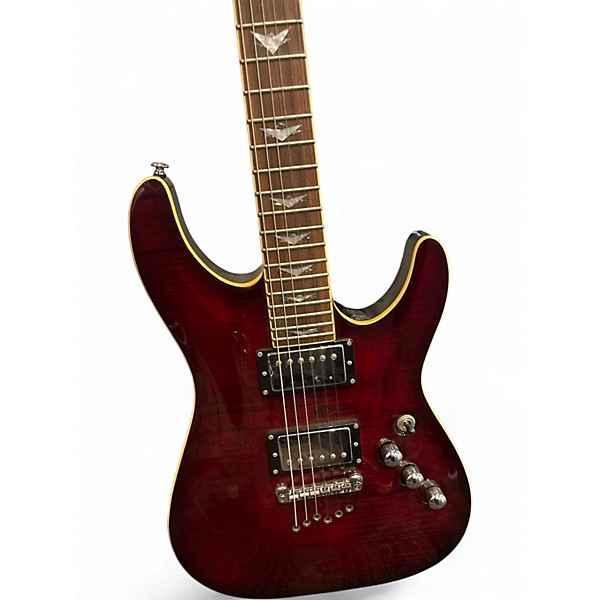 Used Schecter Guitar Research C 1 + Burgundy Solid Body Electric Guitar