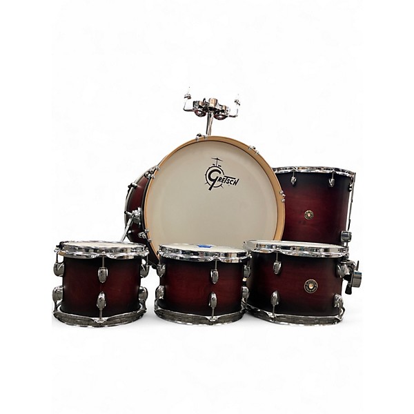 Used Gretsch Drums 7 Piece Catalina Maple Satin Red Drum Kit
