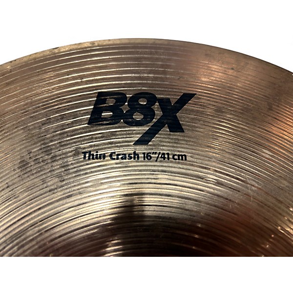 Used SABIAN 16in B8X Thin Crash Cymbal