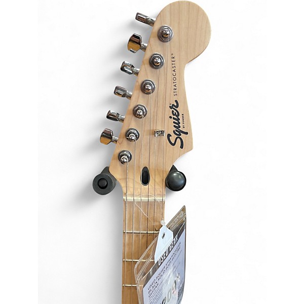 Used Squier STRATOCASTER Black Solid Body Electric Guitar