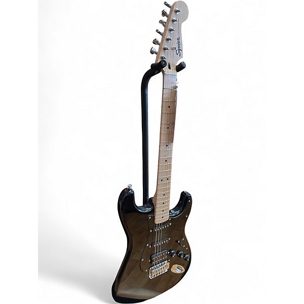 Used Squier STRATOCASTER Black Solid Body Electric Guitar
