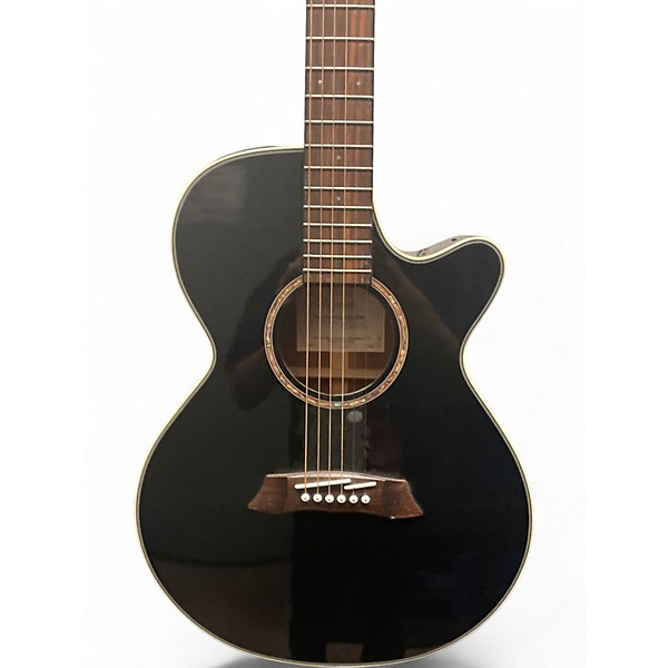 Used Takamine EG561C Black Acoustic Electric Guitar