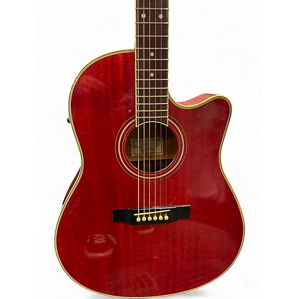 Used SIGMA SE18 Red Acoustic Electric Guitar