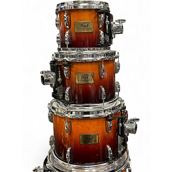 Used Pearl 7 Piece Session Custom Sunburst Drum Kit