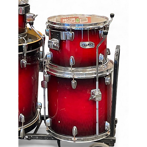 Used Mapex 5 Piece M PRO Red to Black Fade Drum Kit