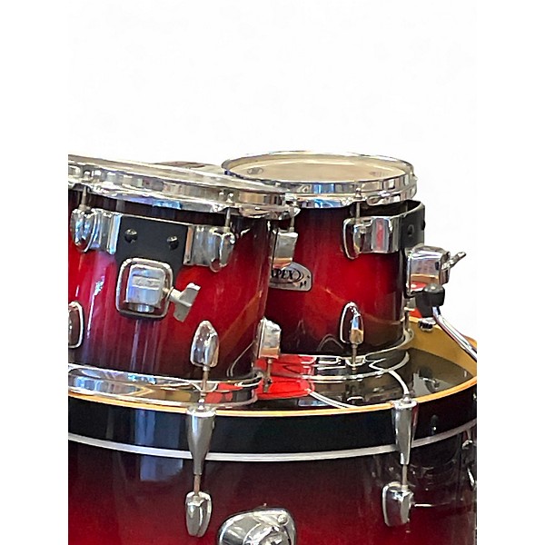 Used Mapex 5 Piece M PRO Red to Black Fade Drum Kit