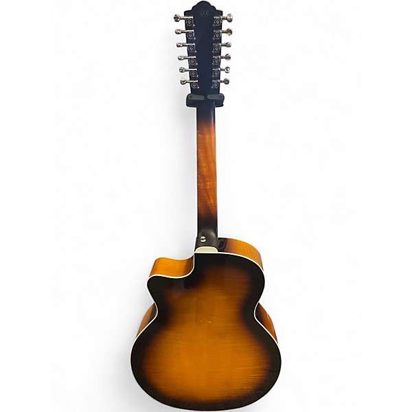 Used Guild F2512CE DELUXE ANTIQUE SUNBURST 12 String Acoustic Electric Guitar