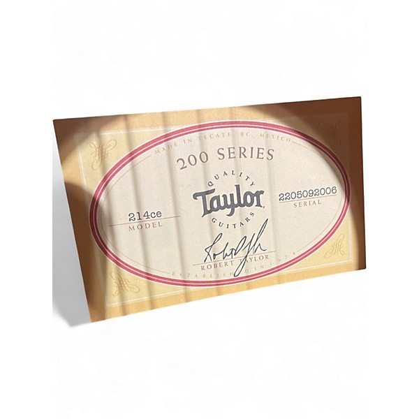 Used Taylor 214CE Natural Acoustic Electric Guitar