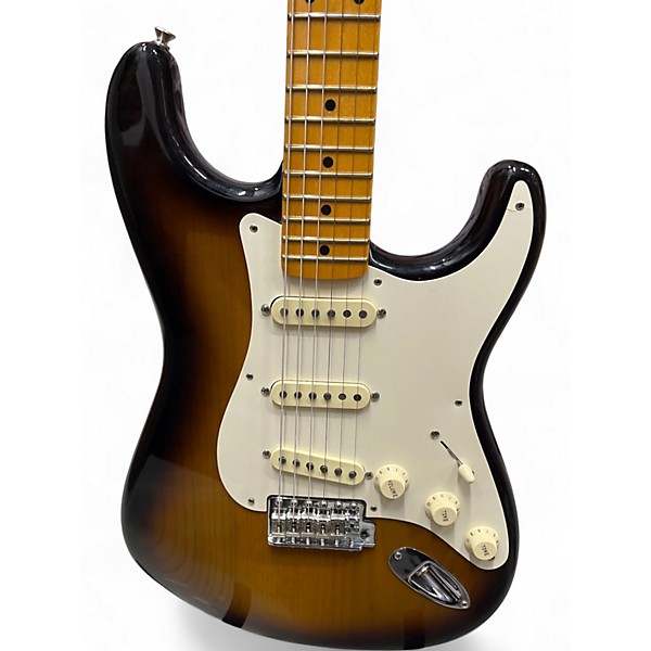 Used Fender Artist Series Eric Johnson Stratocaster 2 Tone Sunburst Solid Body Electric Guitar