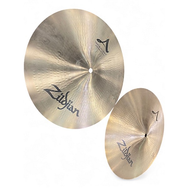 Used Zildjian 14in A CUSTOM NEW BEAT HI HAT PAIR Cymbal