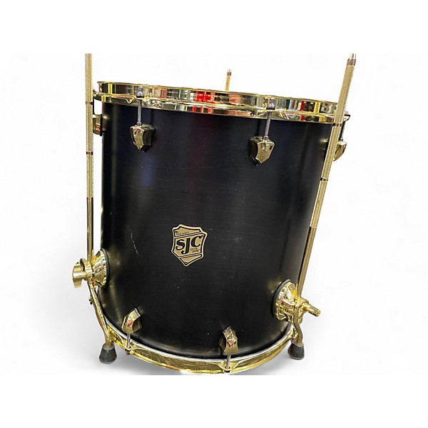Used SJC Drums 3 Piece Tour series Black and Gold Drum Kit