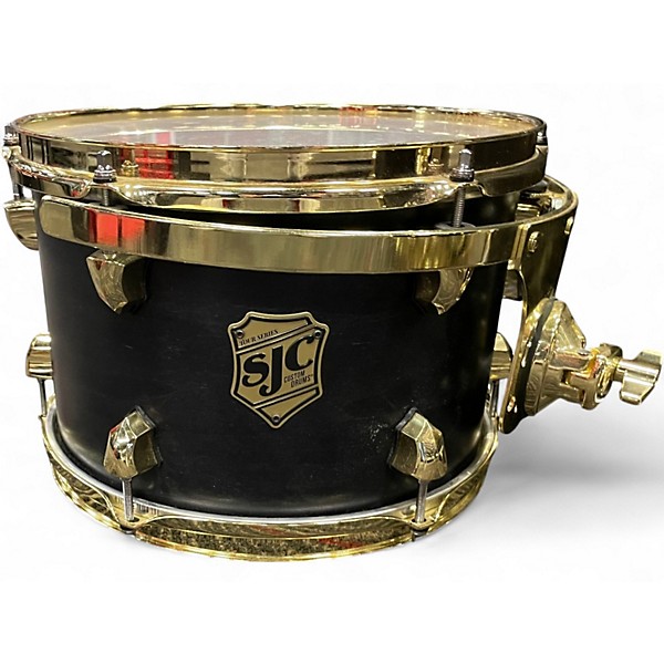 Used SJC Drums 3 Piece Tour series Black and Gold Drum Kit