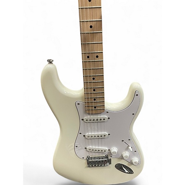 Used Squier Standard Stratocaster White Solid Body Electric Guitar