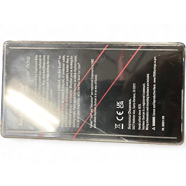 Used Seymour Duncan RED DEVIL BILLY GIBBONS TELE PICKUP Telecaster Electric Guitar Pickup