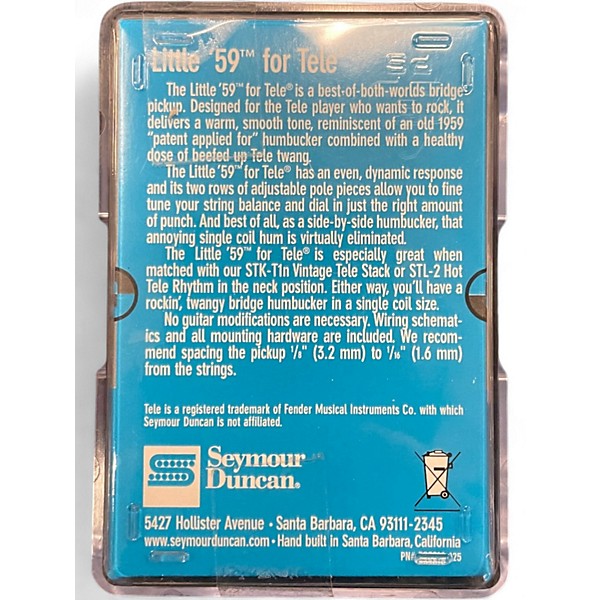 Used Seymour Duncan LITTLE 59 Telecaster Electric Guitar Pickup
