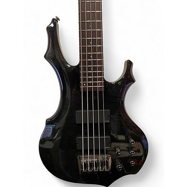 Used ESP LTD F415FM 5String Trans Black Electric Bass Guitar