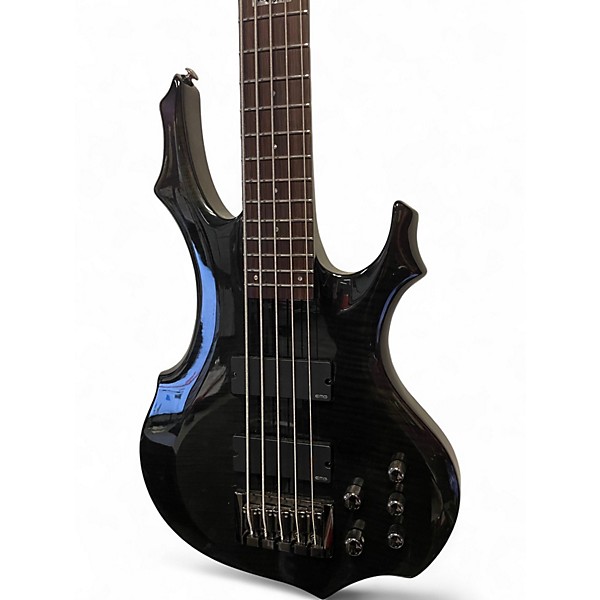 Used ESP LTD F415FM 5String Trans Black Electric Bass Guitar