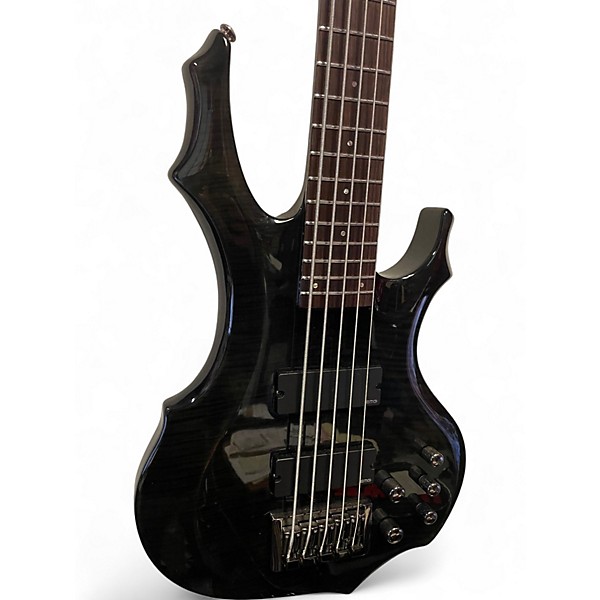 Used ESP LTD F415FM 5String Trans Black Electric Bass Guitar