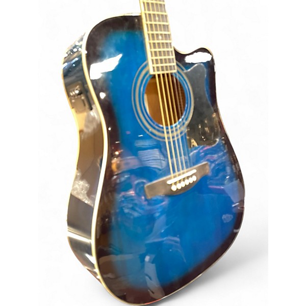 Used 2010s Ibanez V70CE Blue Acoustic Electric Guitar