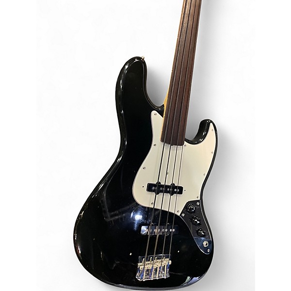 Used Fender MIJ Fretless Jazz Bass Black Electric Bass Guitar
