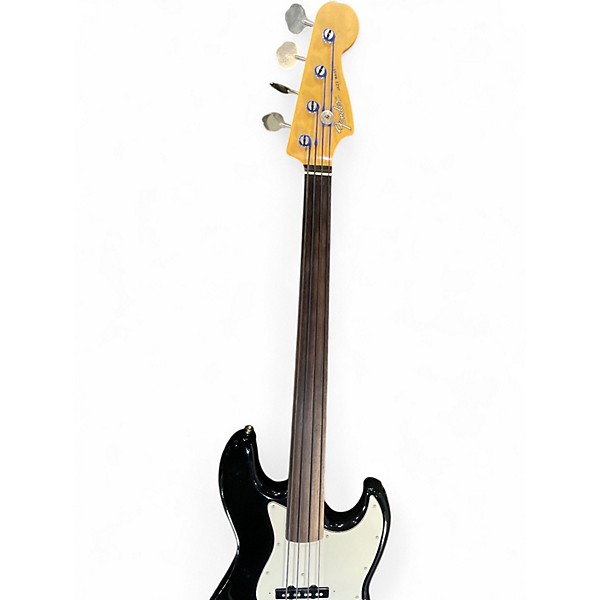 Used Fender MIJ Fretless Jazz Bass Black Electric Bass Guitar