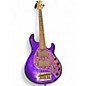Used Ernie Ball Music Man Stingray HH 5 String Purple Electric Bass Guitar thumbnail