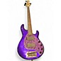 Used Ernie Ball Music Man Stingray HH 5 String Purple Electric Bass Guitar