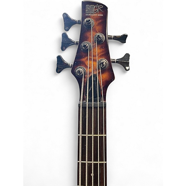 Used Ibanez SR405 5 String 3 Color Sunburst Electric Bass Guitar