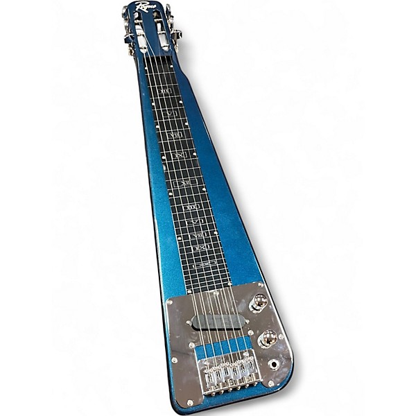 Used Rogue rls-1 lAP sTEEL Blue Metallic Lap Steel