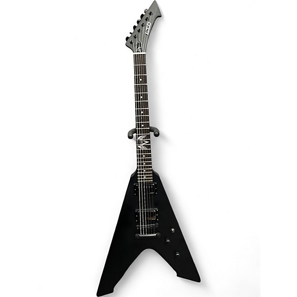 Used ESP LTD JAMES HETFIELD VULTURE Black Solid Body Electric Guitar