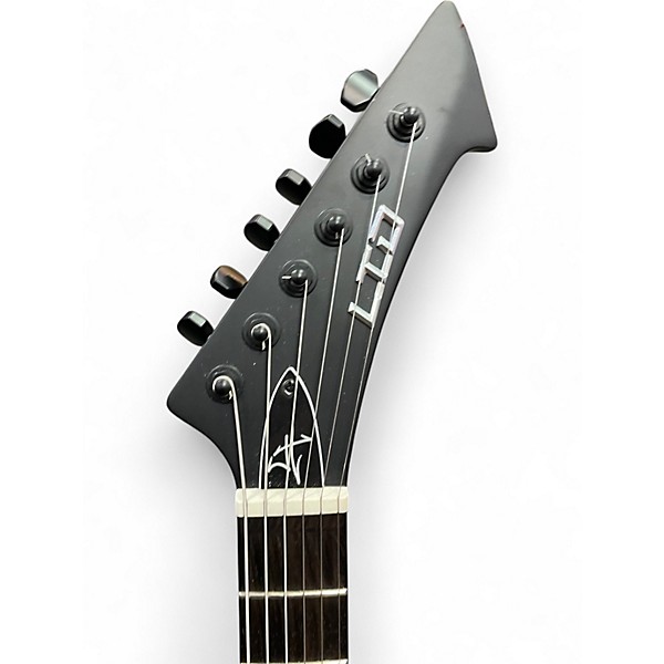 Used ESP LTD JAMES HETFIELD VULTURE Black Solid Body Electric Guitar