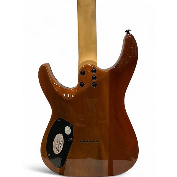 Used 2021 Schecter Guitar Research CR-6 Black Cherry Burst Solid Body Electric Guitar