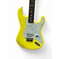 Used 2023 Fender Tom Delonge Signature Stratocaster Graffiti Yellow Solid Body Electric Guitar