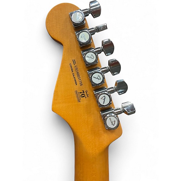 Used 2024 Fender American Ultra II Stratocaster HSS Noble Blue Solid Body Electric Guitar