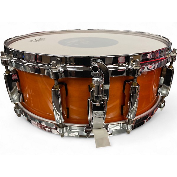 Used Pearl 5X14 Masterworks Custom Snare Orange Drum