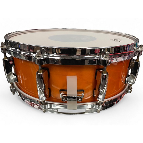 Used Pearl 5X14 Masterworks Custom Snare Orange Drum