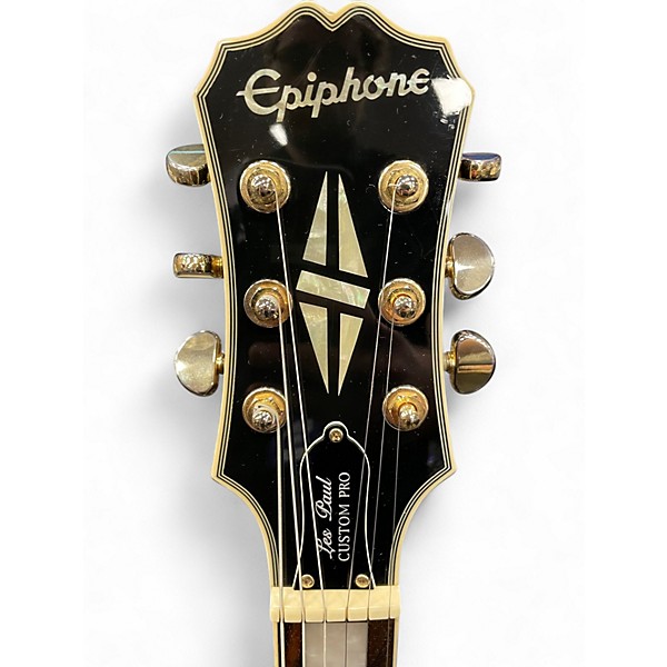 Used Epiphone Les Paul Custom Black Solid Body Electric Guitar