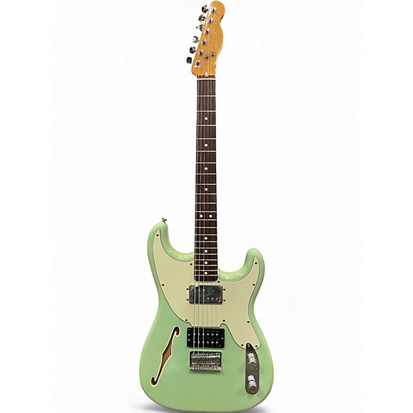 Used Fender pawn shop 72 thinline telecaster Surf Green Solid Body Electric Guitar