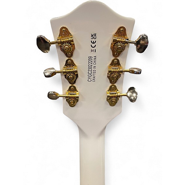 Used Gretsch Guitars G5422GLH White Acoustic Electric Guitar