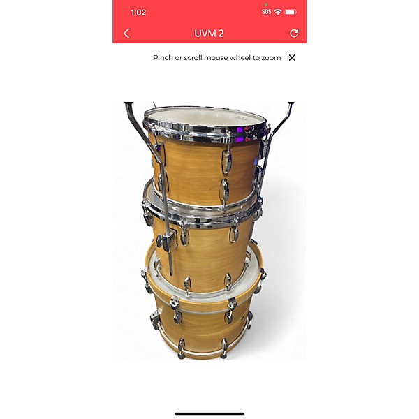 Used Erie Drums 3 Piece 3pc Double-Ply Bop Kit Natural Drum Kit