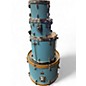 Used Yamaha 4 Piece Stage Custom Ocean Turquoise Drum Kit thumbnail