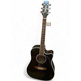 Used Takamine EF341SC Black Acoustic Electric Guitar