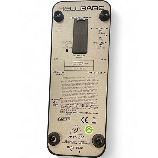 Used Behringer HB01 Hellbabe Optical Wah Effect Pedal