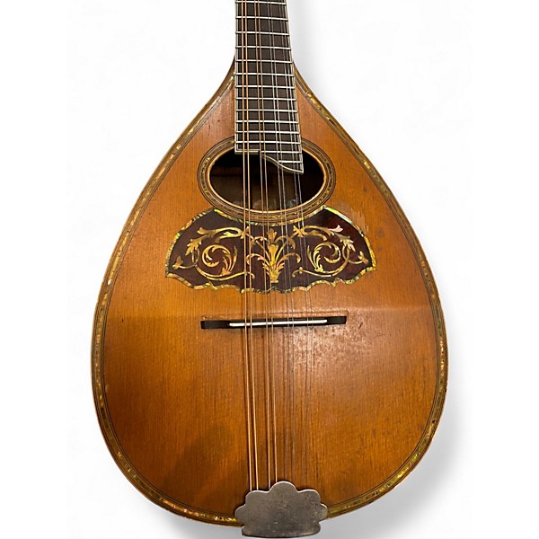 Vintage 1870s Wurlitzer Flat Back Mandolin Natural Mandolin