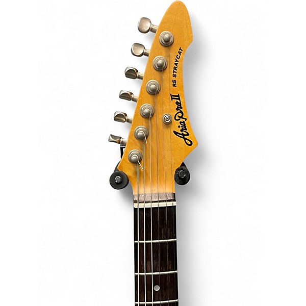 Used Aria Pro II RS Stray Cat Black Solid Body Electric Guitar