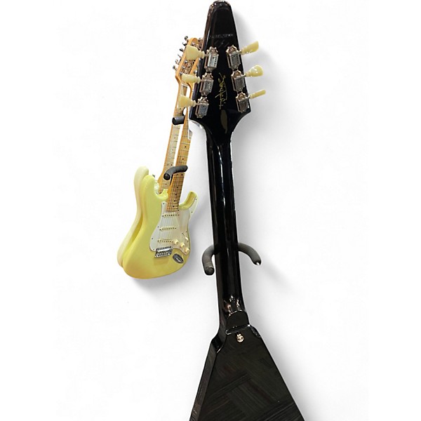 Used Epiphone Jimi Hendrix "Love Drops" Flying V Electric Guitar Ebony Solid Body Electric Guitar