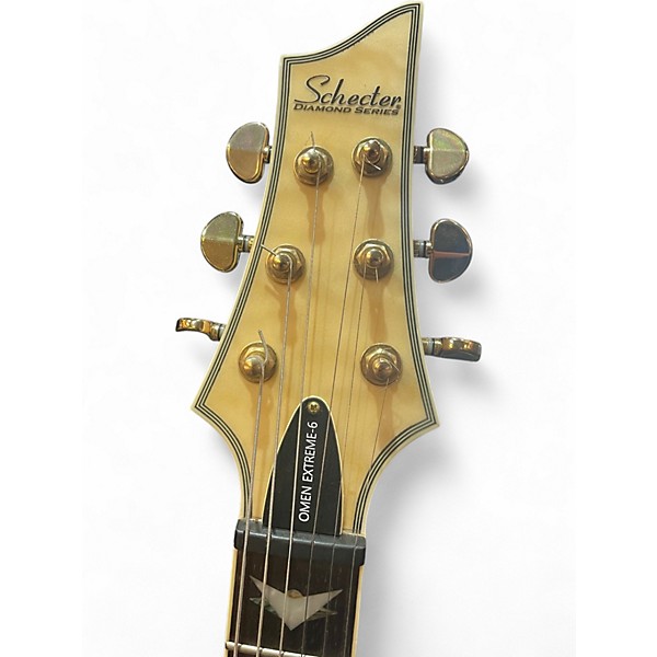 Used Schecter Guitar Research OMEN EXXTREAM 6 NATURAL QUILTED Solid Body Electric Guitar