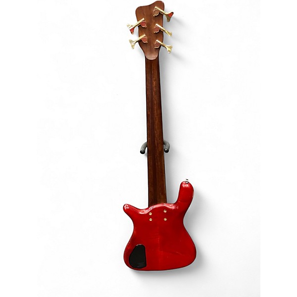 Used Warwick Streamer LX 5 String Worn Red Electric Bass Guitar