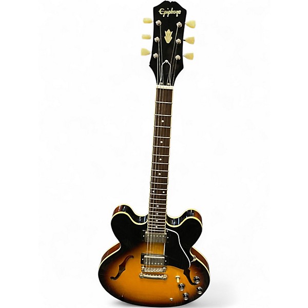 Used Epiphone ES335 2 Color Sunburst Hollow Body Electric Guitar