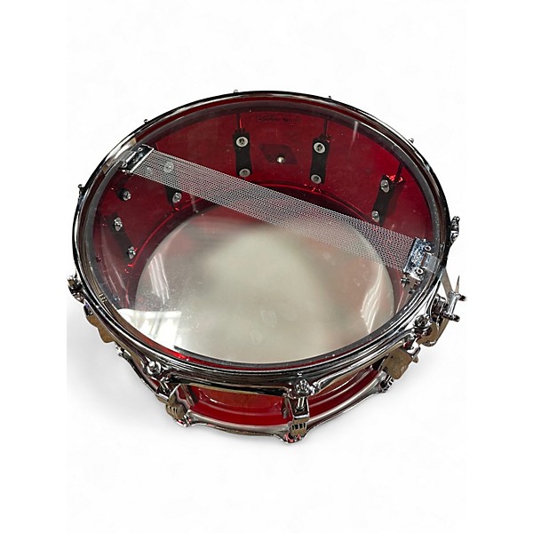 Used DW 15X6.5 VISTALITE ACRYLIC VISTALITE RED Drum